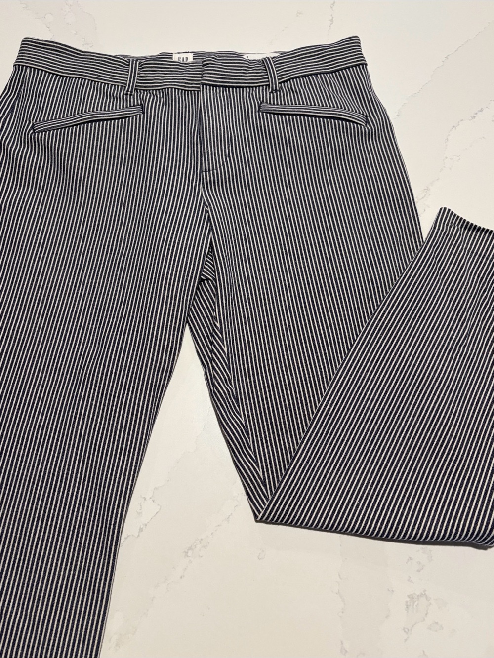 GAP Pinstripe Pants Striped Skinny Ankle Size 8